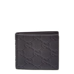 Gucci Gg Leather Wallet, Black